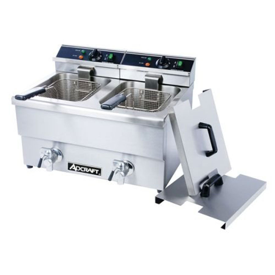 Adcraft Countertop Double Tank Commercial Deep Fryer