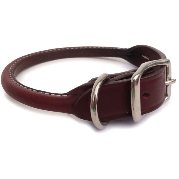 Auburn Leathercrafter’s Rolled Leather Dog Collar