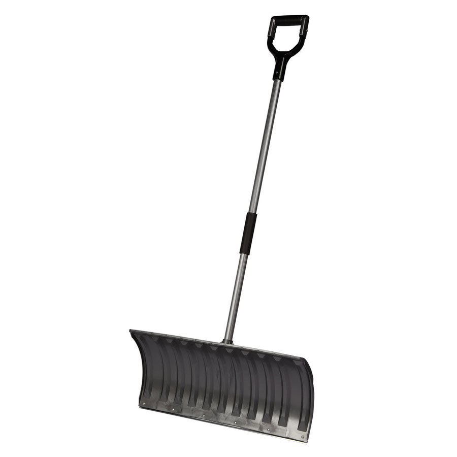 Bigfoot Shock Shield 25-Inch Poly Pusher Snow Shovel