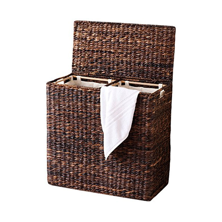 BirdRock Home Oversized Divided Woven Laundry Basket