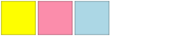 bright yellow flamingo pink light blue