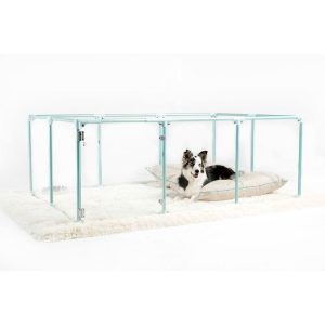 Clearly Loved Pets Lucidium Modern Dog Playpen Clearly Loved Pets Lucidium Modern Dog Playpen