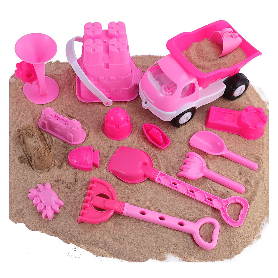 Liberty Imports Pink Princess Castle Beach Toys