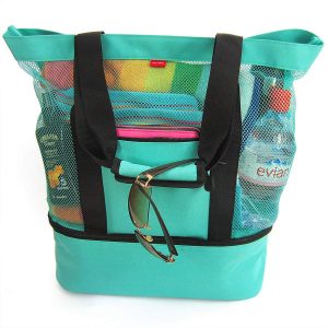 Odyseaco Aruba Zipper Mesh Tote Beach Bag