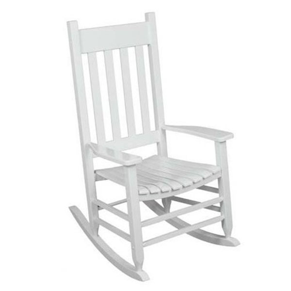 Solid Hardwood Outdoor White Porch Rocking Chair