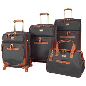 Steve Madden 4-Piece Spinner Softshell Luggage Set