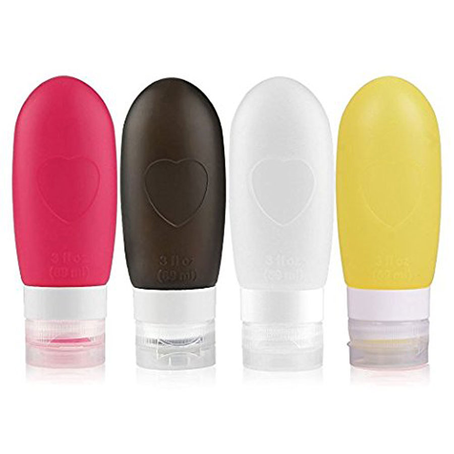 6-Pack TSA-Approved Squeezable Travel Bottles